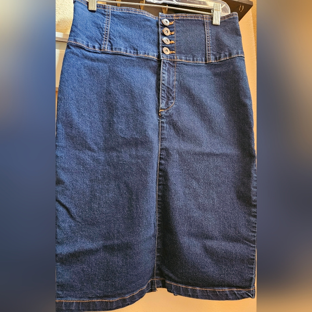 Denim pencil skirt Andrea